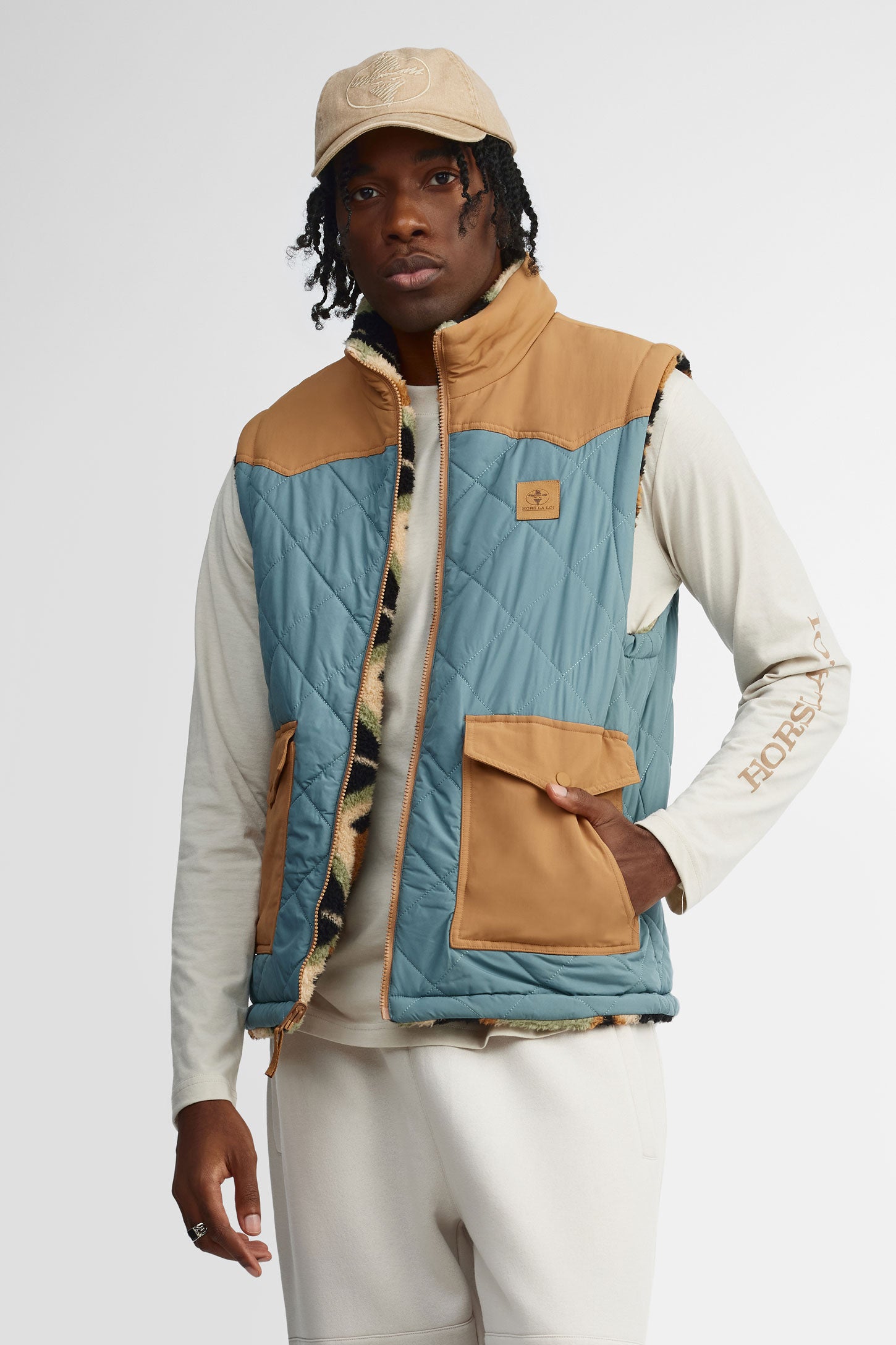 Quilted vest for men