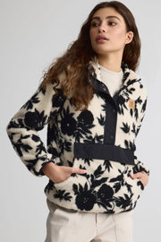 High-collar plush pullover for women