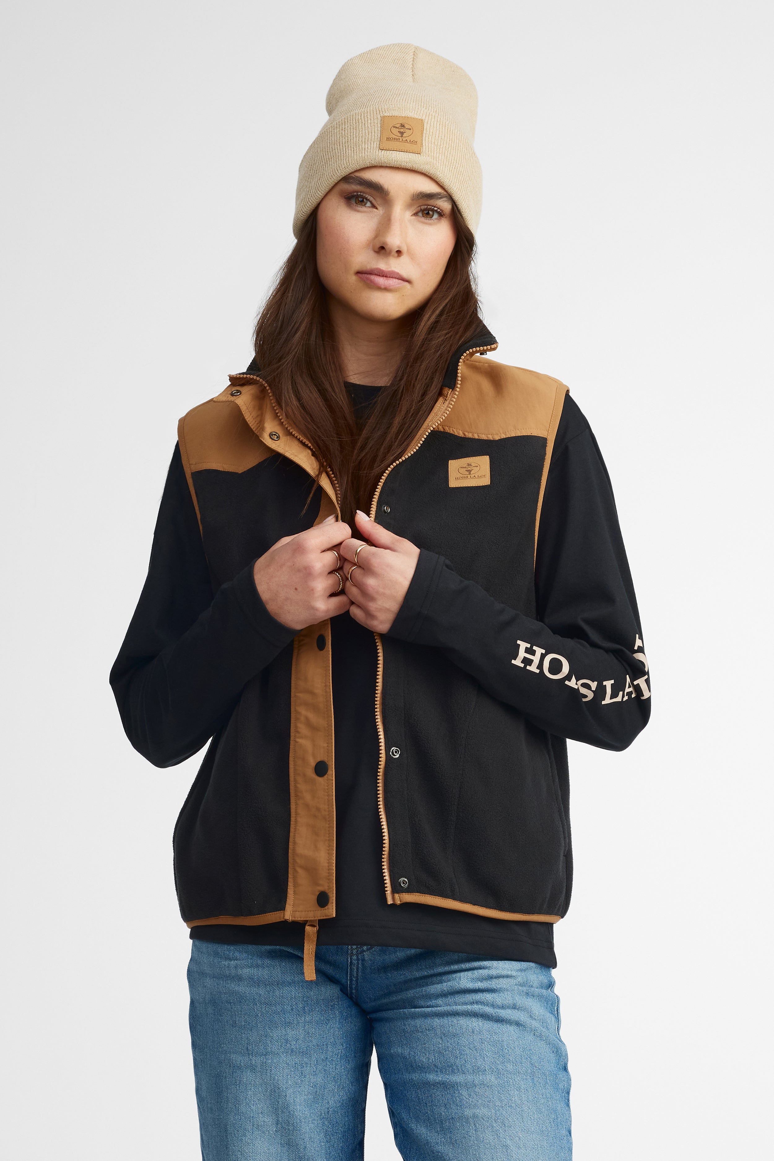 Veste sans manche en polaire pour femme