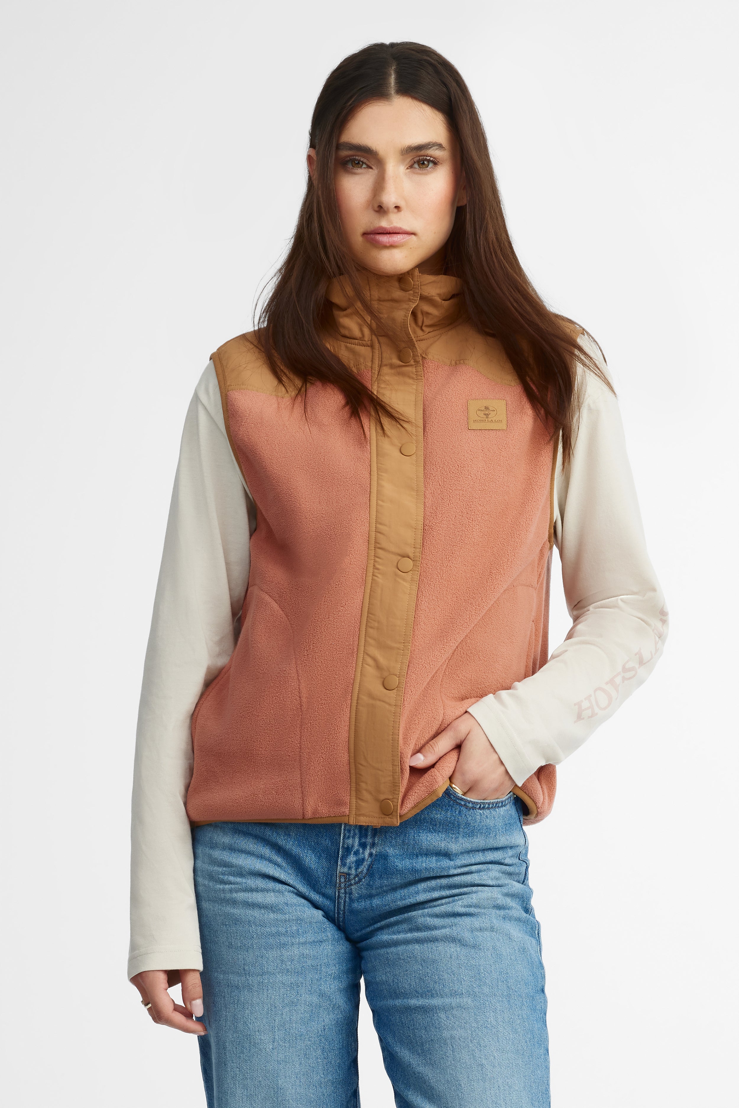Veste sans manche en polaire pour femme