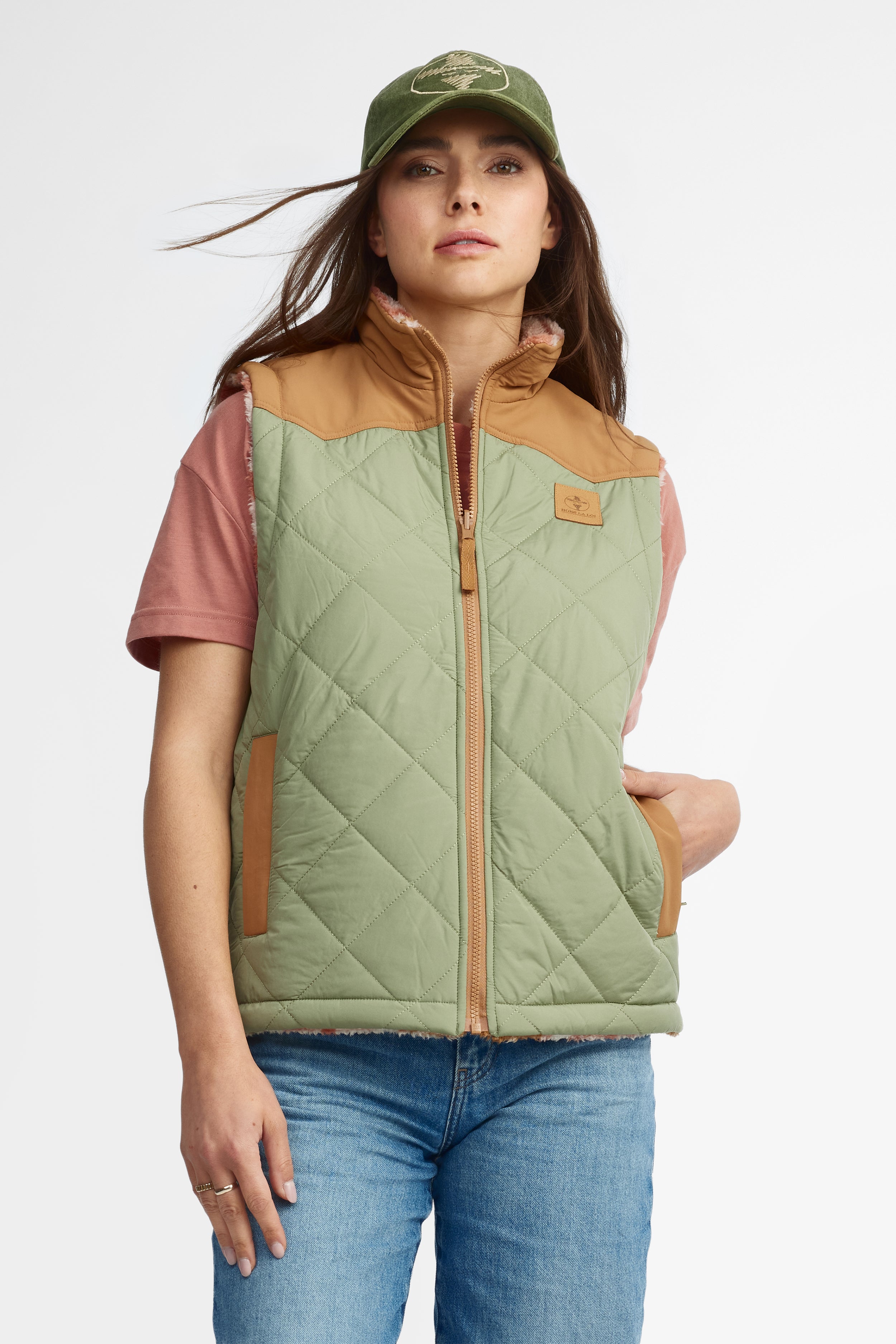 Veste matelassée sans manche pour femme