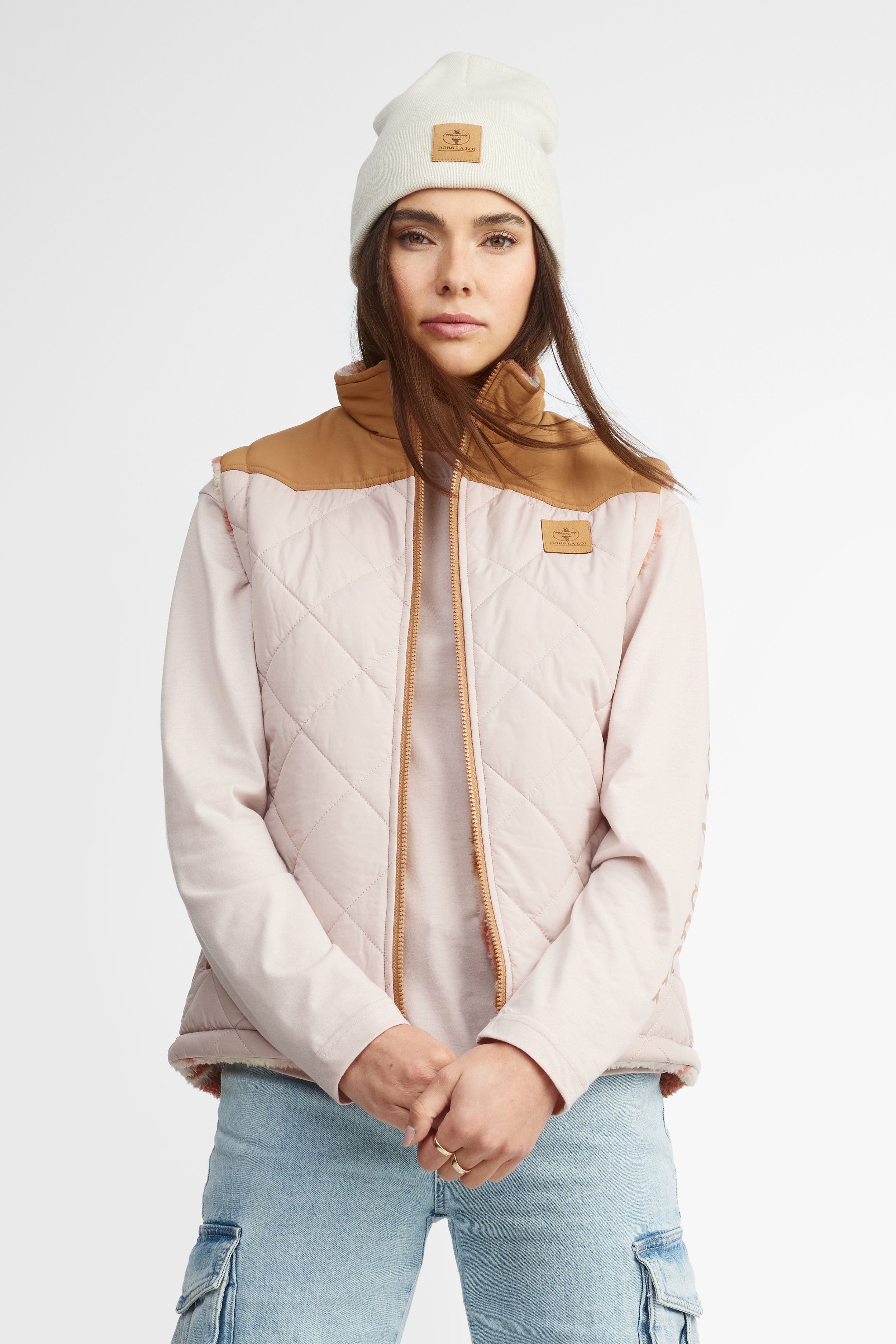 Veste matelassée sans manche pour femme