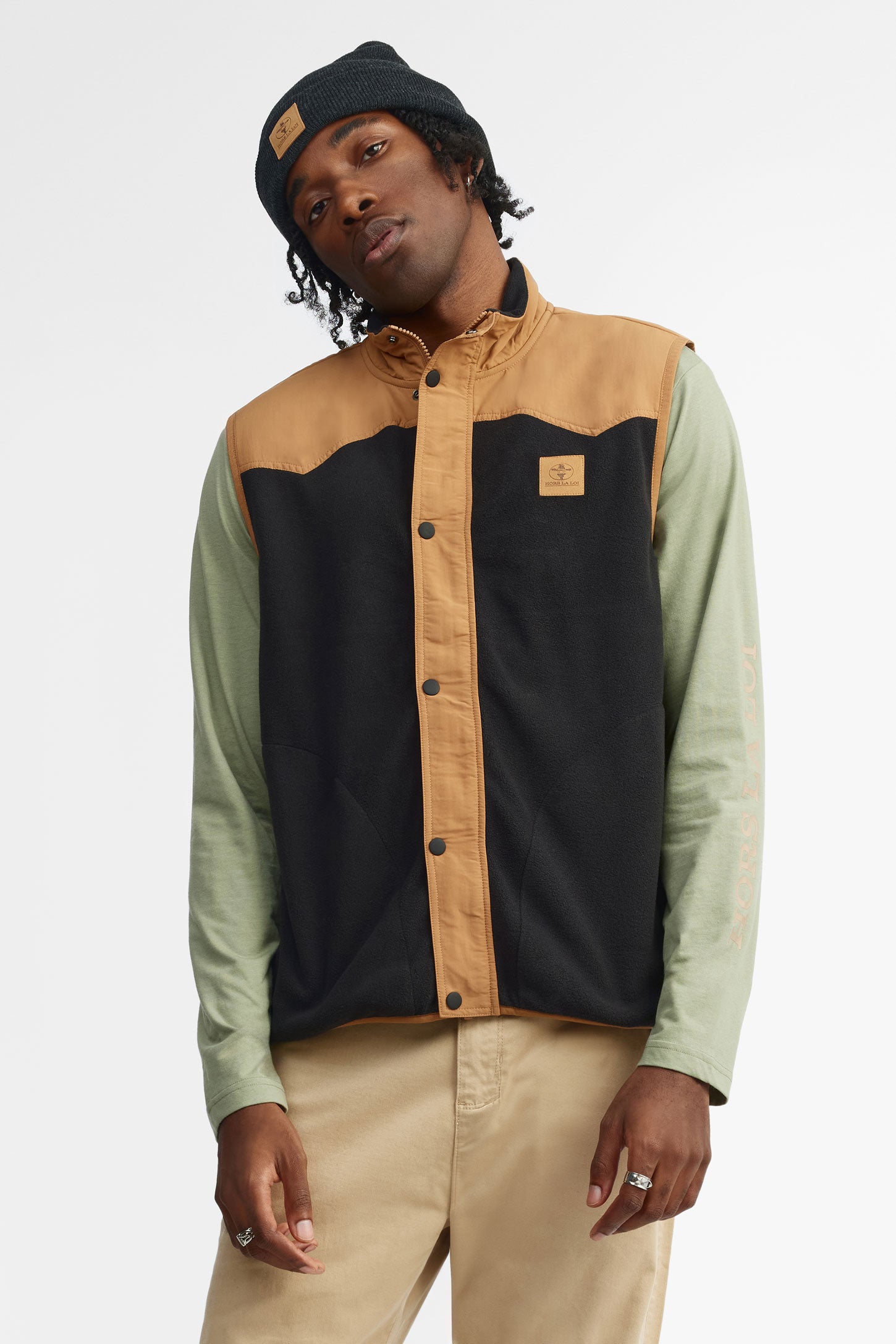 Veste sans manche en polaire pour homme