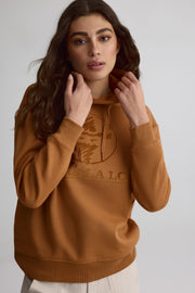 Chandail coton ouaté à capuchon pour femme