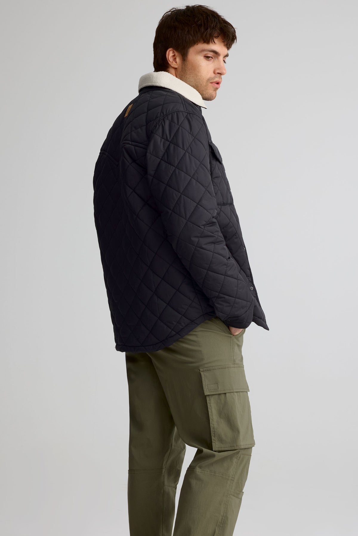 Surchemise avec col en sherpa pour homme
