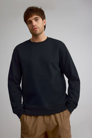 Chandail coton ouaté à col rond pour homme