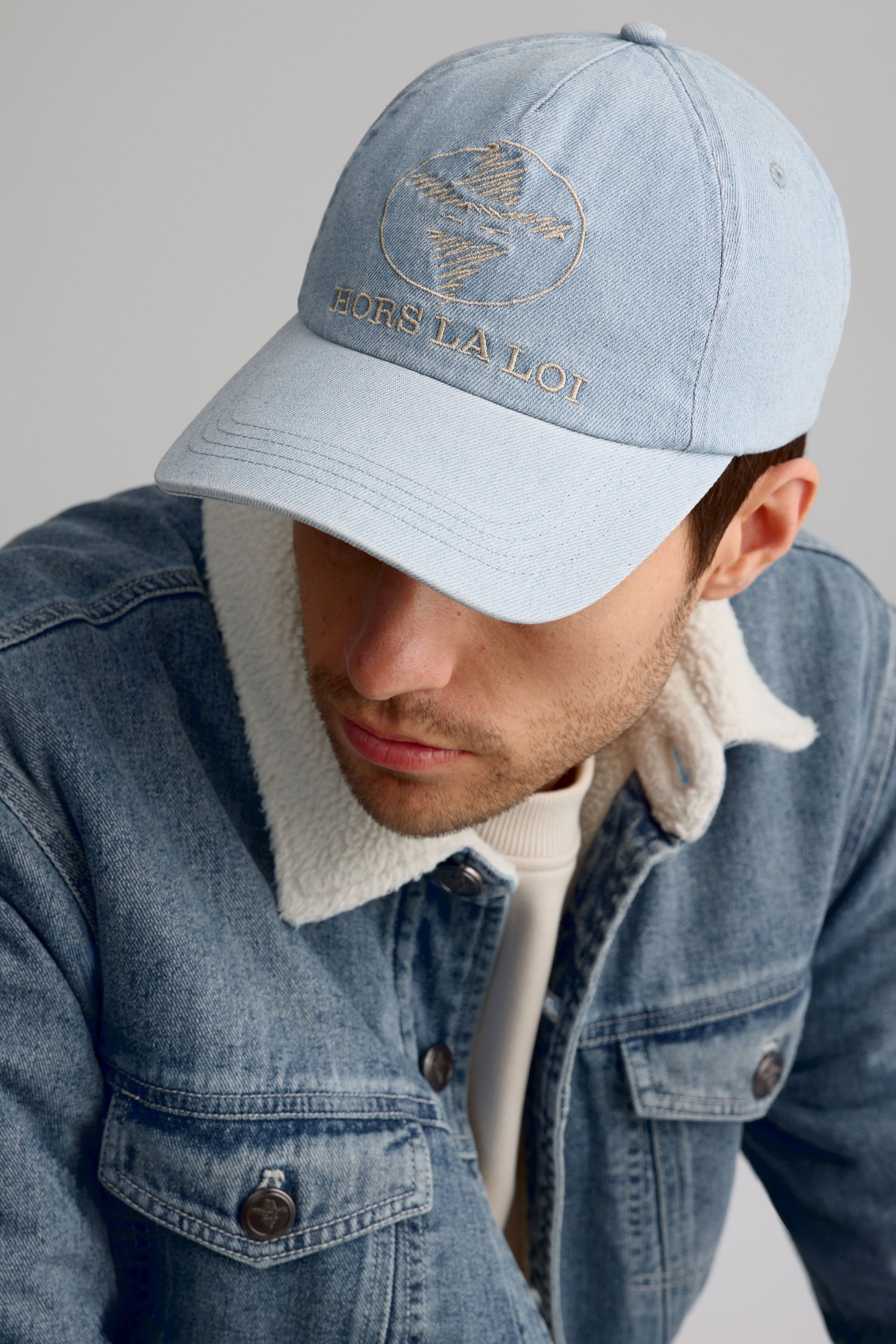 Casquette en twill rétro unisexe à logo