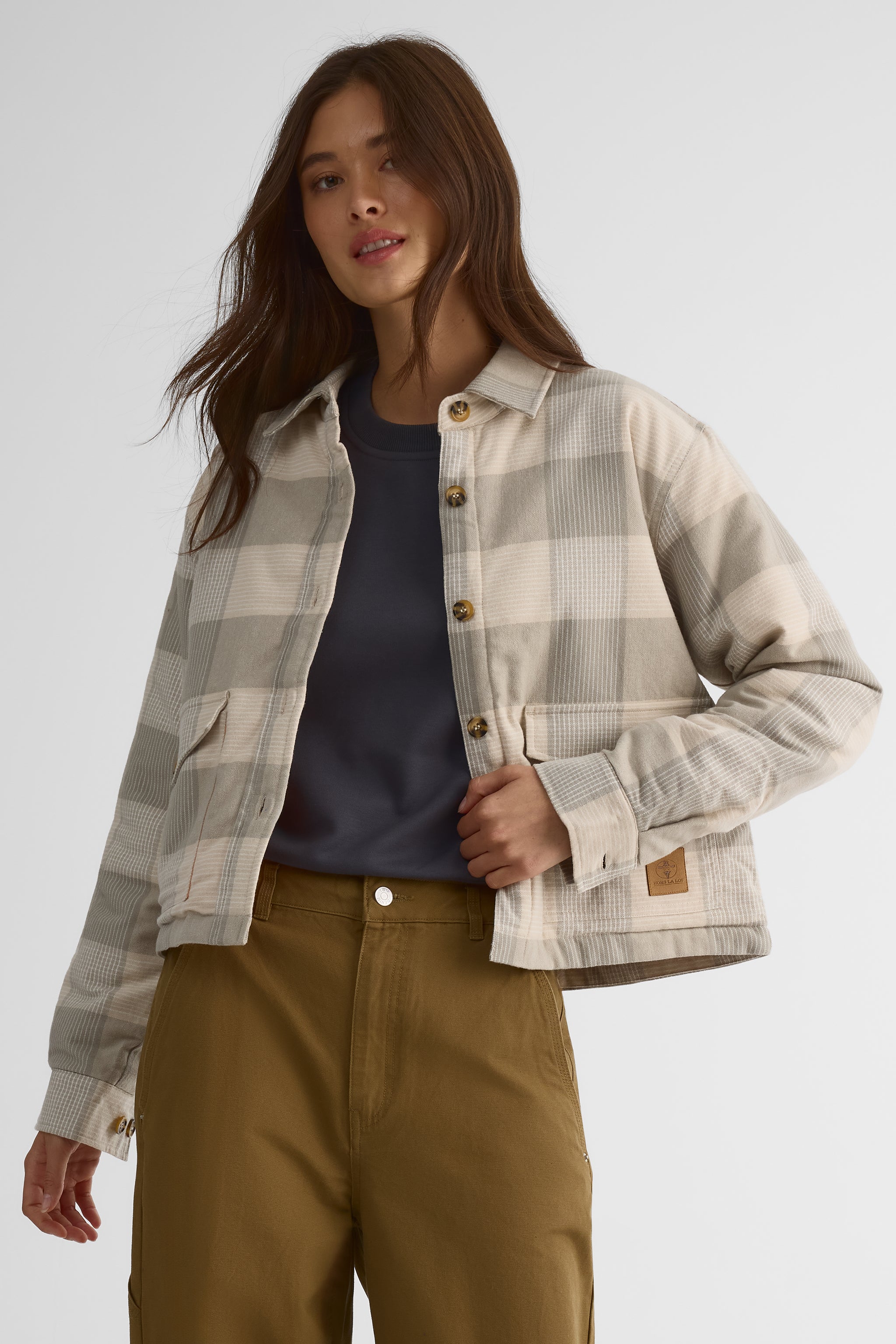 Plaid insulated shacket for women – The Vagabond