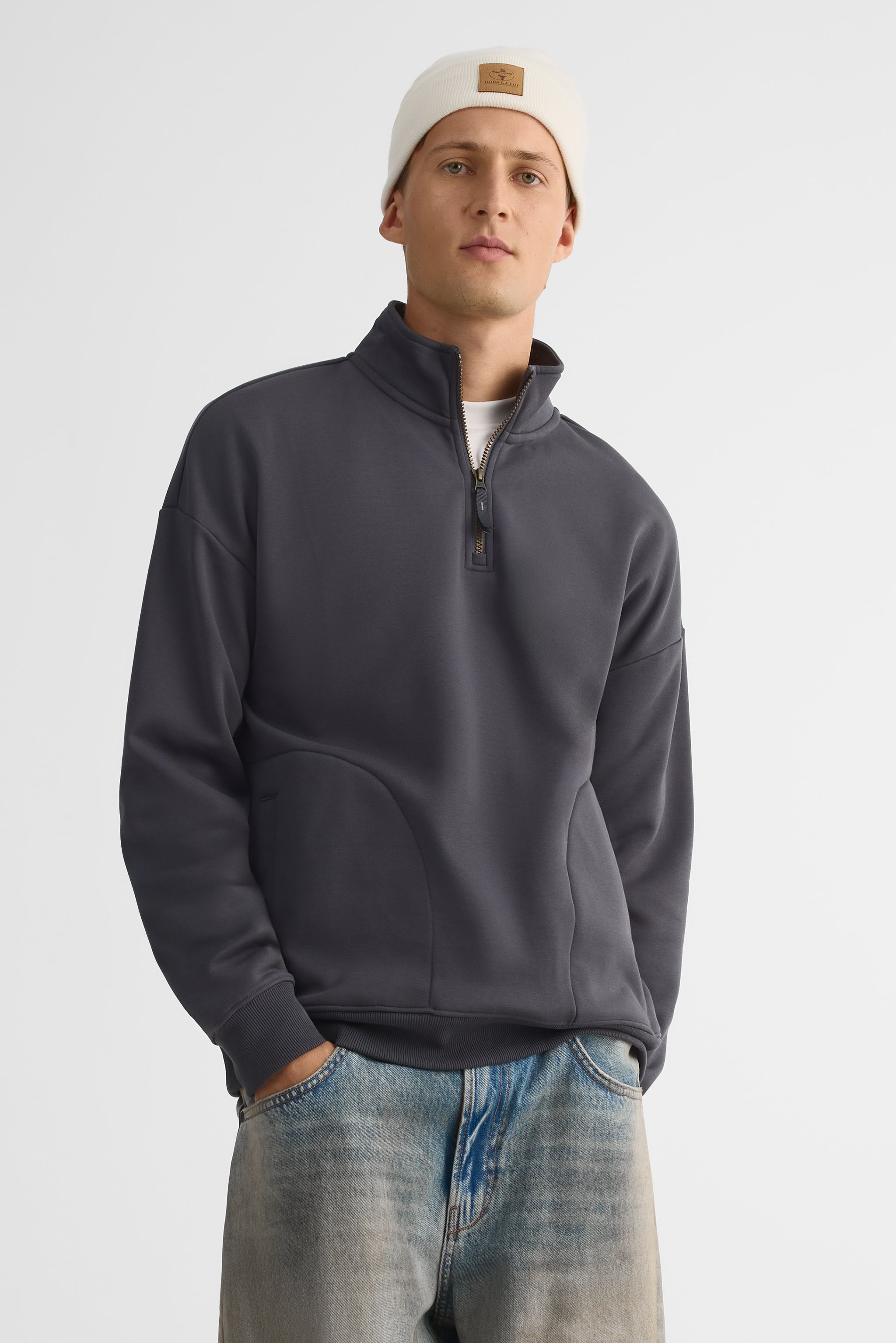Half-zip fleece sweater for men – The Composed