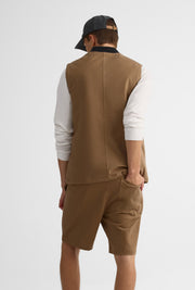 Twill vest for men