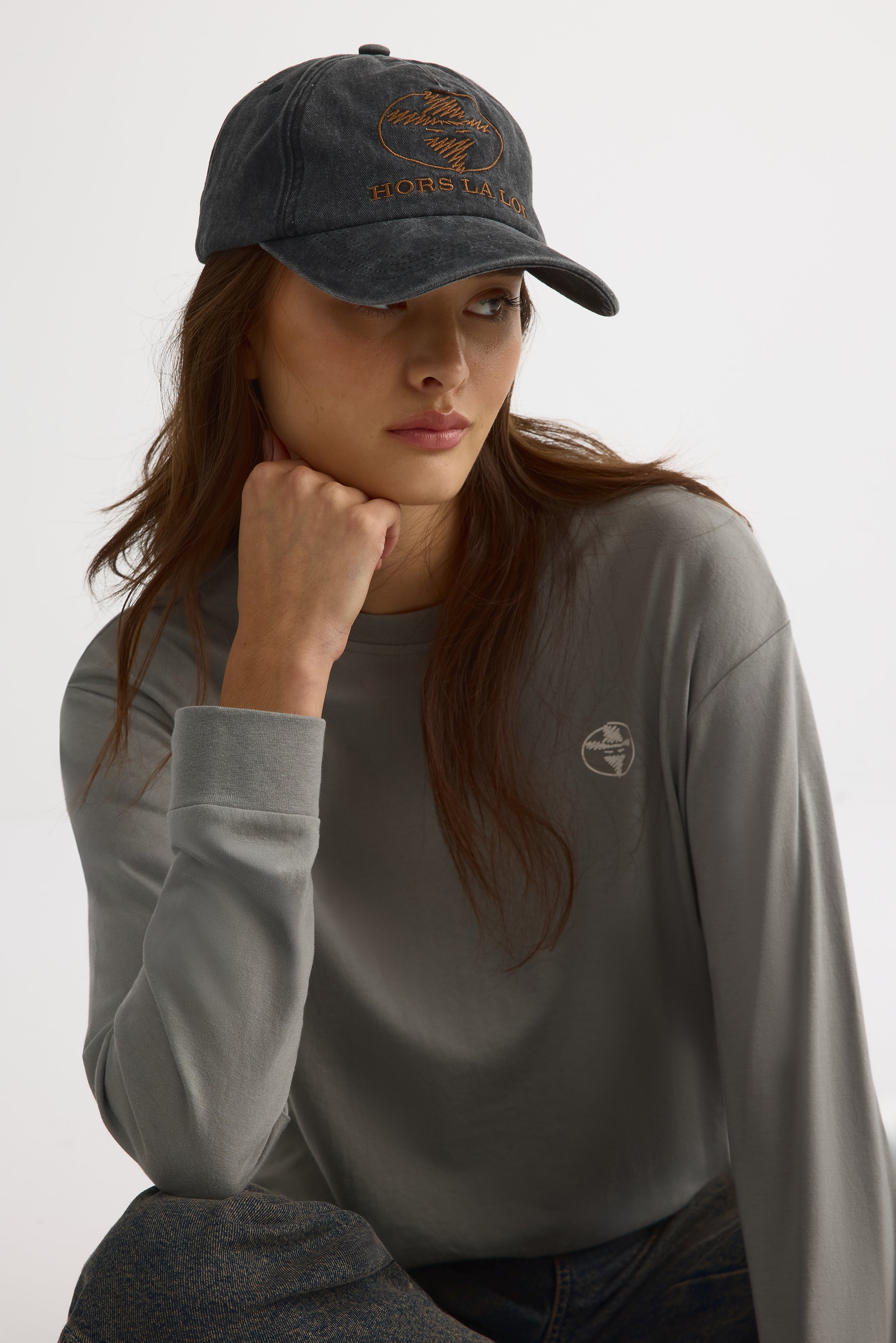 Casquette en denim unisexe à logo