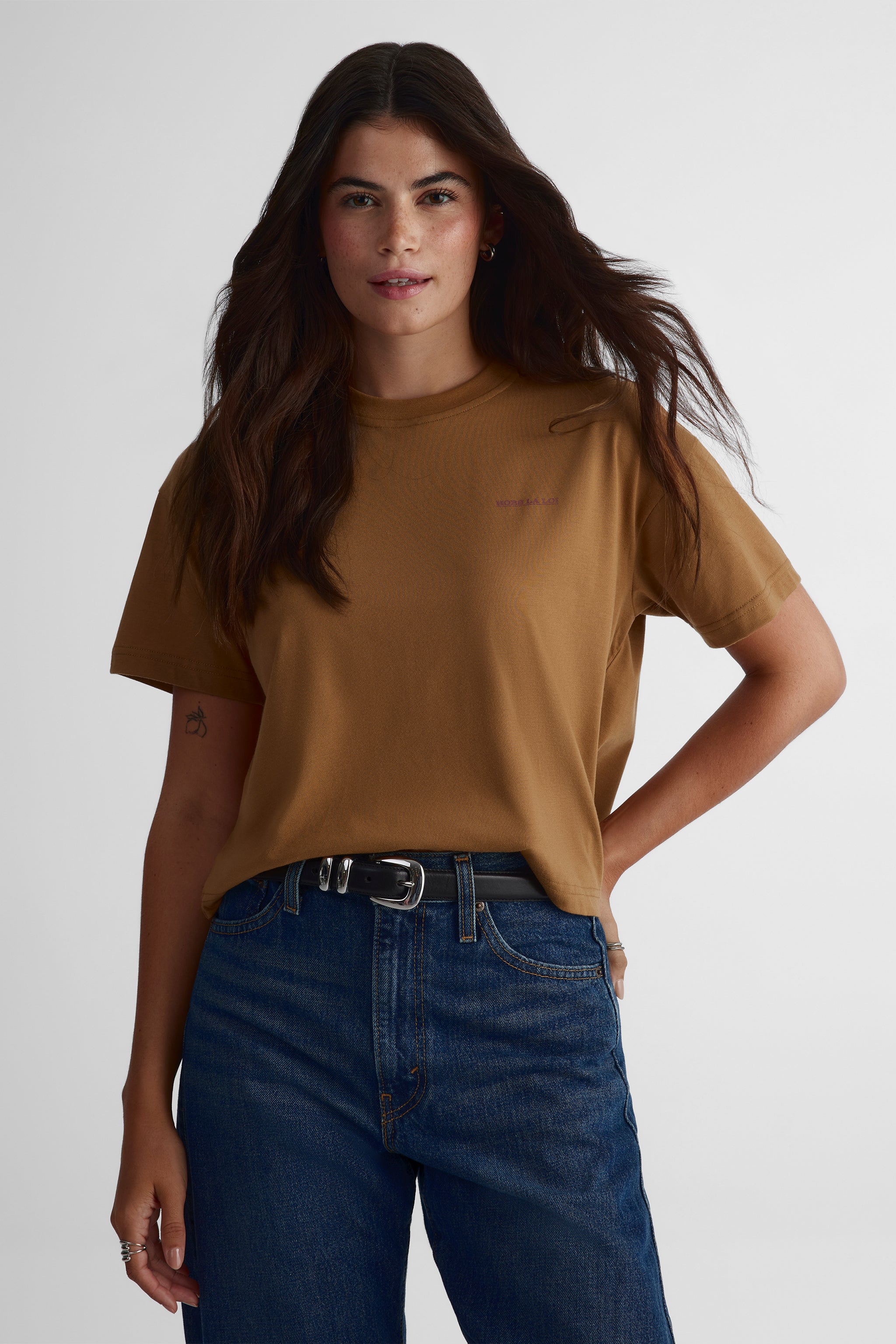 T-shirt écourté pour femme