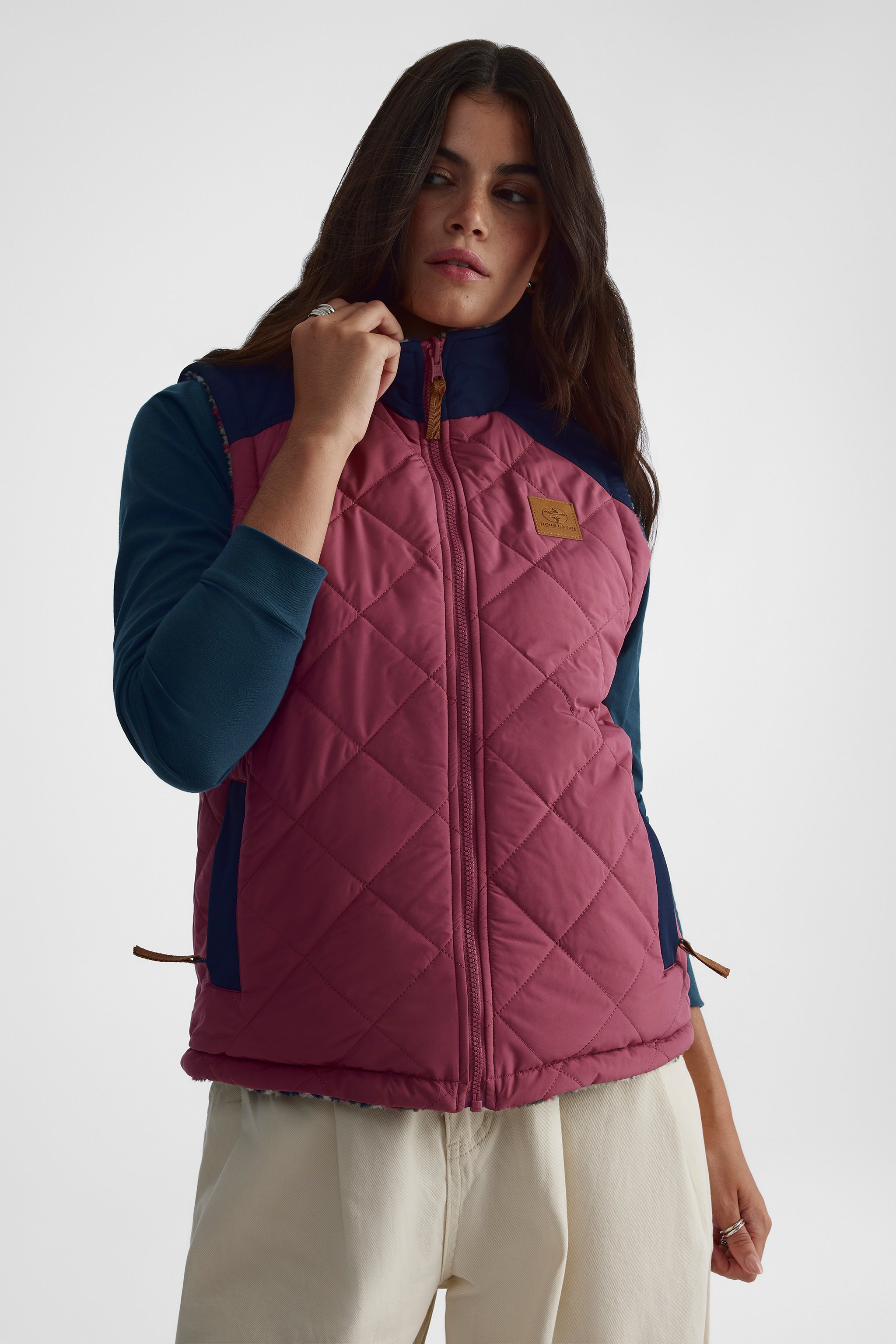 Veste matelassée sans manches pour femme