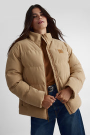 Manteau isolé en velours côtelé pour femme
