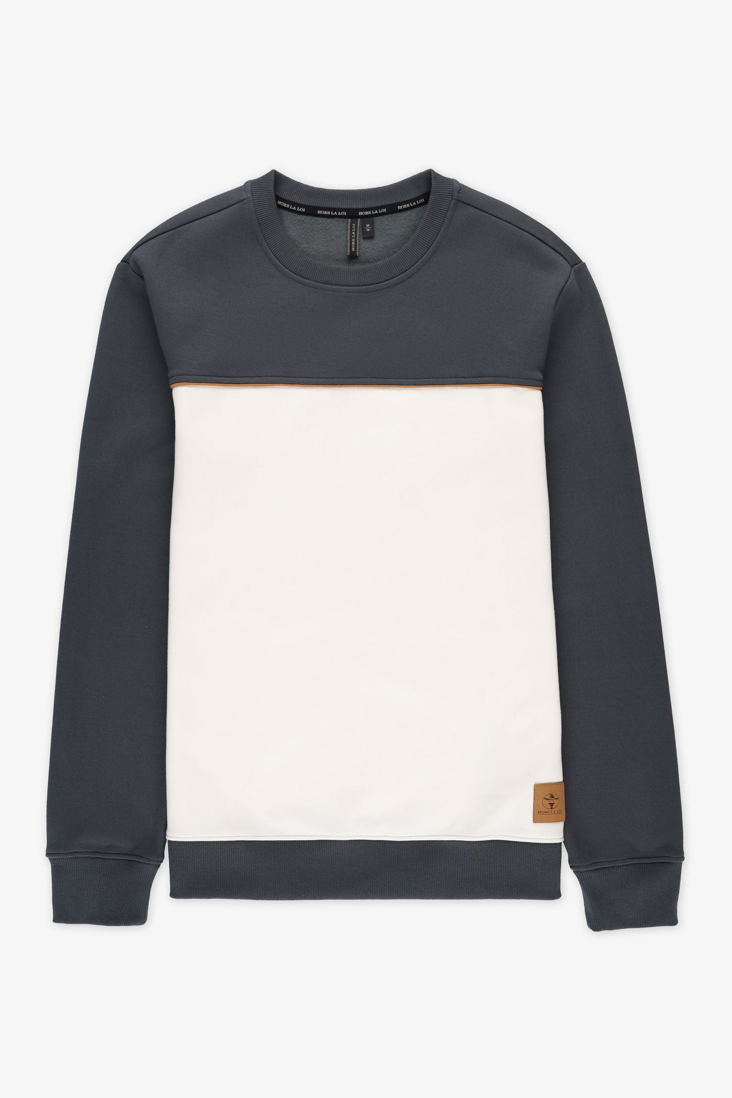 Fleece crewneck sweatshirt for men