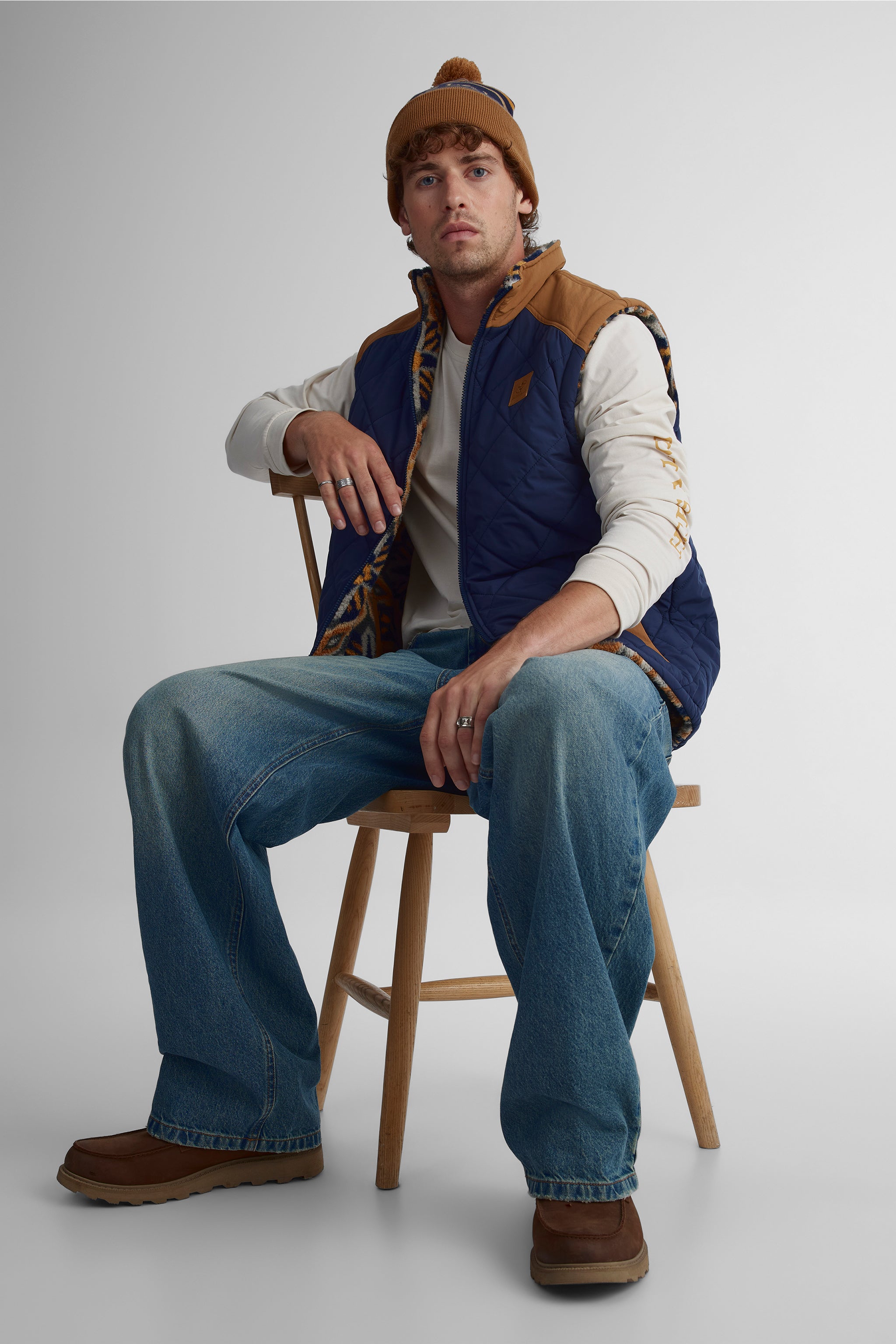 Quilted vest for men